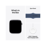Apple Watch Series 10 GPS + Cellular 42mm Jet Black Aluminium Case with Black Sport Band - M/L - Black