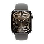 Apple Watch Series 10 GPS + Cellular 46mm Natural Titanium Case with Stone Grey Sport Band - S/M - Grey
