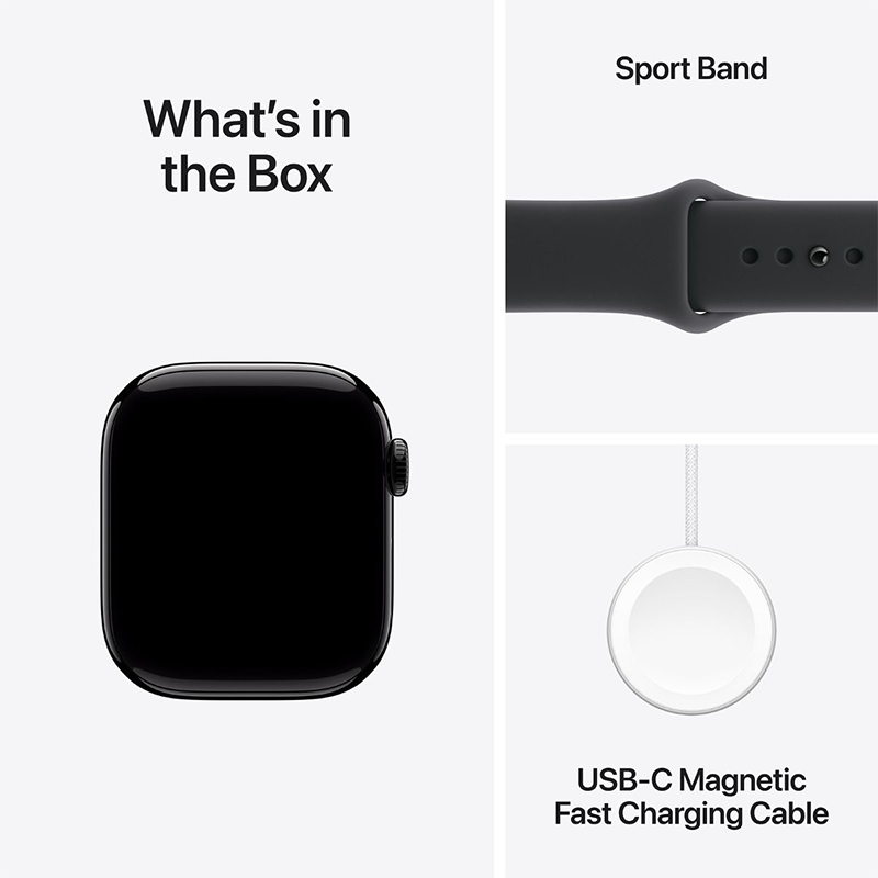 Apple Watch Series 11 GPS & Cellular 46mm - Jet Black - Medium / Large (160 - 210mm) - Black