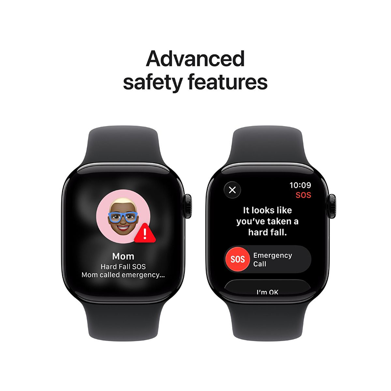Apple Watch Series 11 GPS & Cellular 46mm - Jet Black - Medium / Large (160 - 210mm) - Black