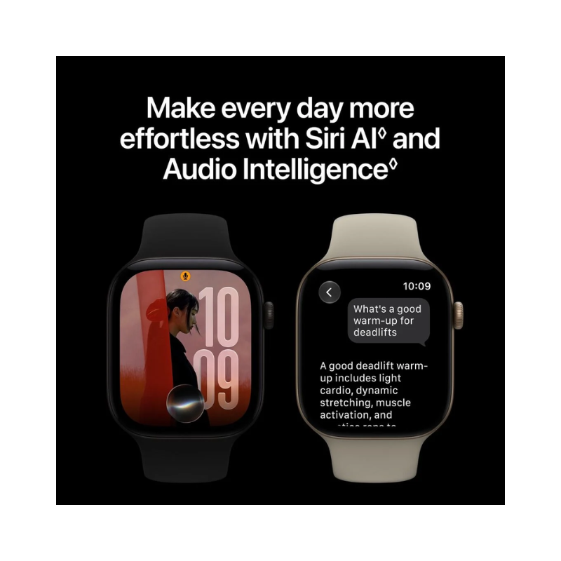 Apple Watch Series 12 GPS 42mm Dark Bronze Aluminium Case with Olive Sport Band - S/M - Olive