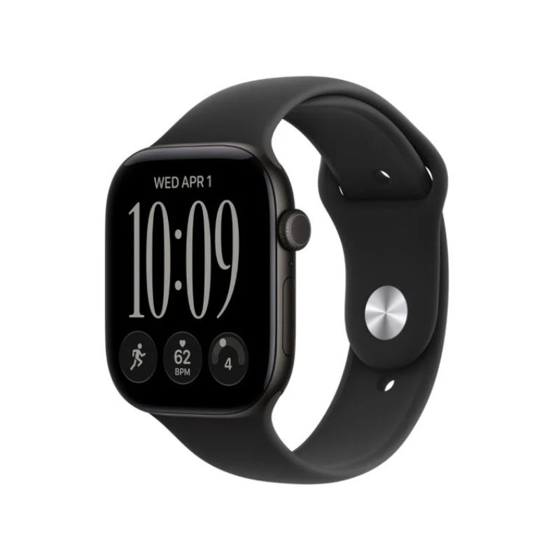 Apple Watch Series 12 GPS 46mm Black Aluminium Case with Black Sport Band - S/M