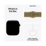 Apple Watch Series 12 GPS 46mm Dark Bronze Aluminium Case with Olive Sport Band - M/L - Olive