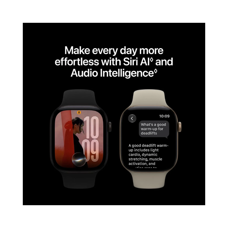 Apple Watch Series 12 GPS 46mm Dark Bronze Aluminium Case with Olive Sport Band - S/M