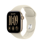 Apple Watch Series 12 GPS + Cellular 42mm Light Gold Aluminium Case with Sand Sport Band - S/M - Sand
