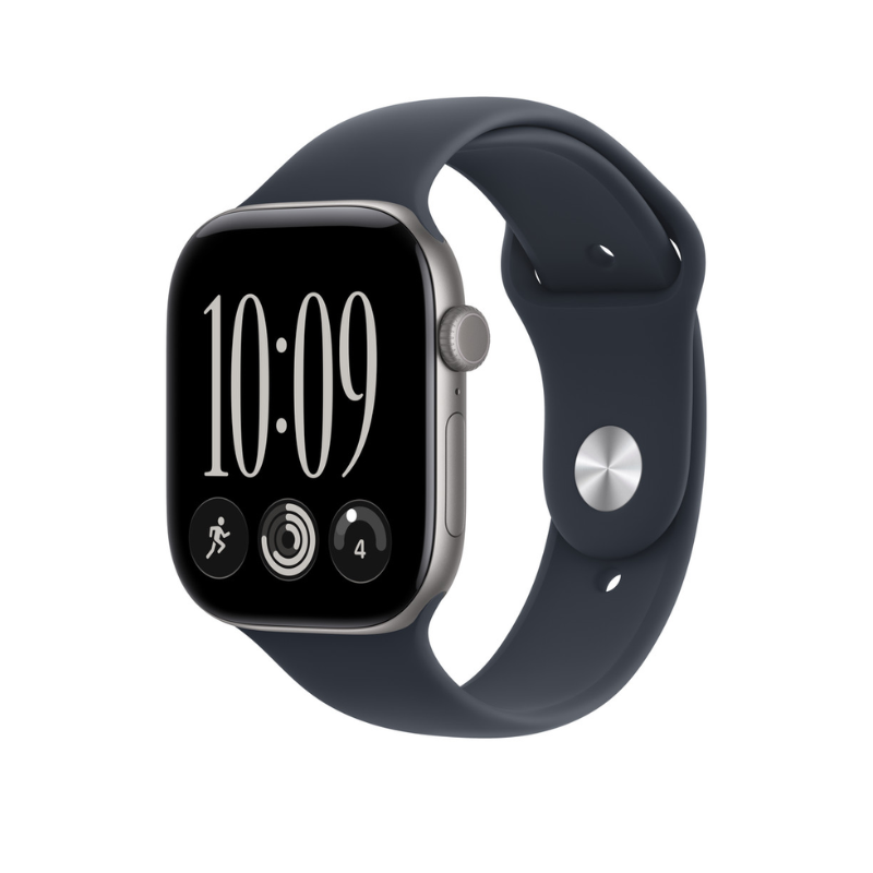 Apple Watch Series 12 GPS + Cellular 42mm Space Grey Aluminium Case with Navy Blue Sport Band - S/M - Navy Blue