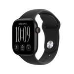 Apple Watch Series 12 GPS + Cellular 46mm Black Aluminium Case with Black Sport Band - M/L - Black