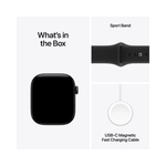 Apple Watch Series 12 GPS + Cellular 46mm Black Aluminium Case with Black Sport Band - M/L - Black