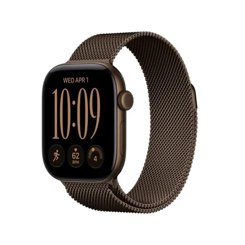 Apple Watch Series 12 GPS + Cellular 46mm Dark Bronze Aluminium Case with Dark Bronze Milanese Loop - M/L - Dark Bronze