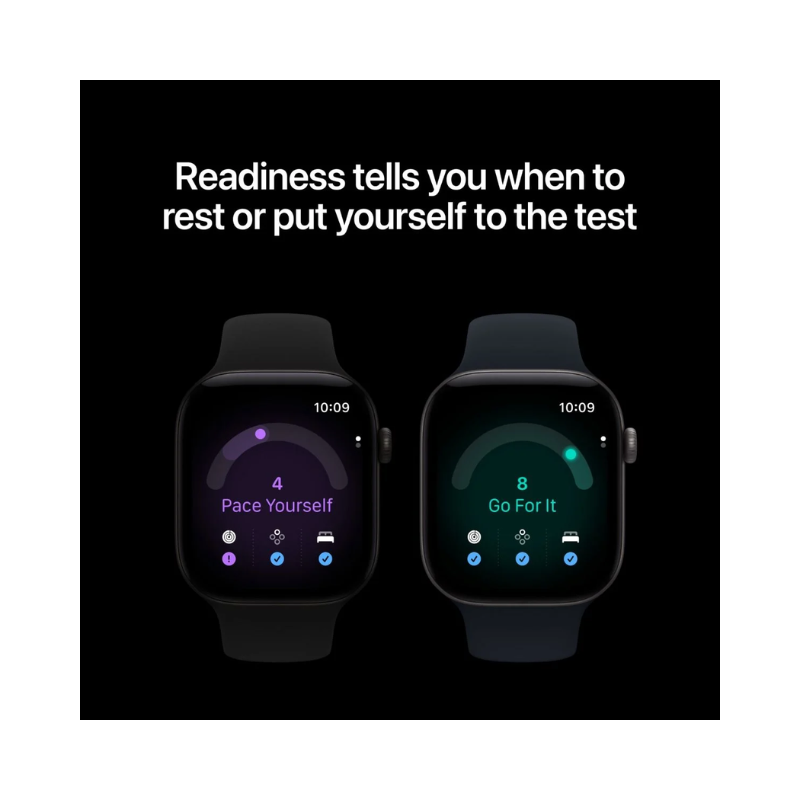 Apple Watch Series 12 GPS + Cellular 46mm Space Grey Aluminium Case with Navy Blue Sport Band - M/L