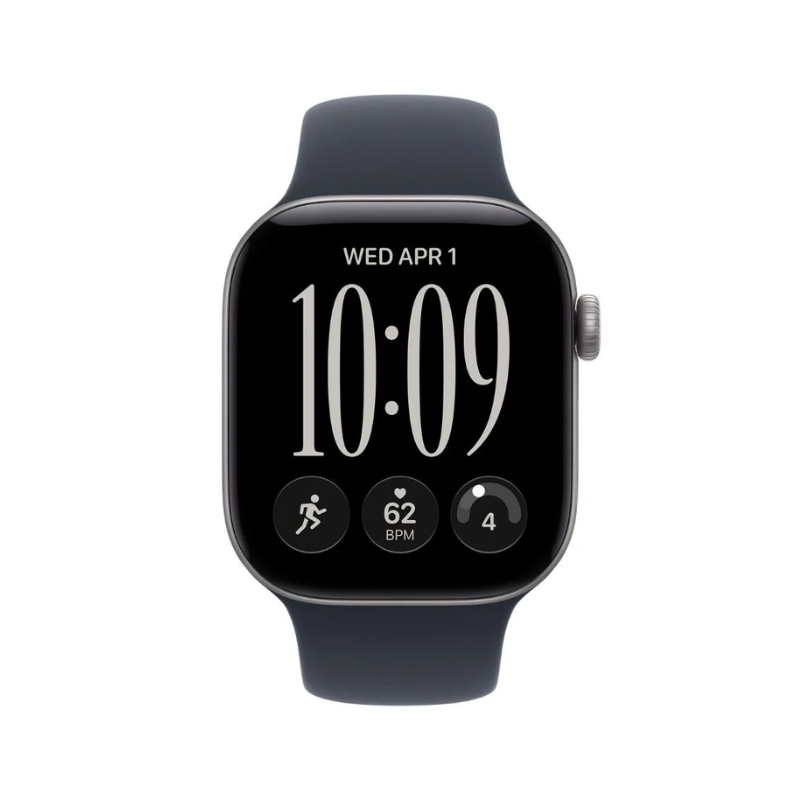 Apple Watch Series 12 GPS + Cellular 46mm Space Grey Aluminium Case with Navy Blue Sport Band - M/L