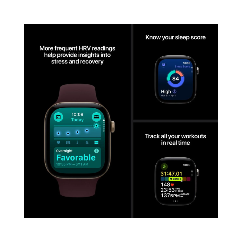 Apple Watch Series 12 GPS + Cellular 46mm Space Grey Aluminium Case with Navy Blue Sport Band - M/L