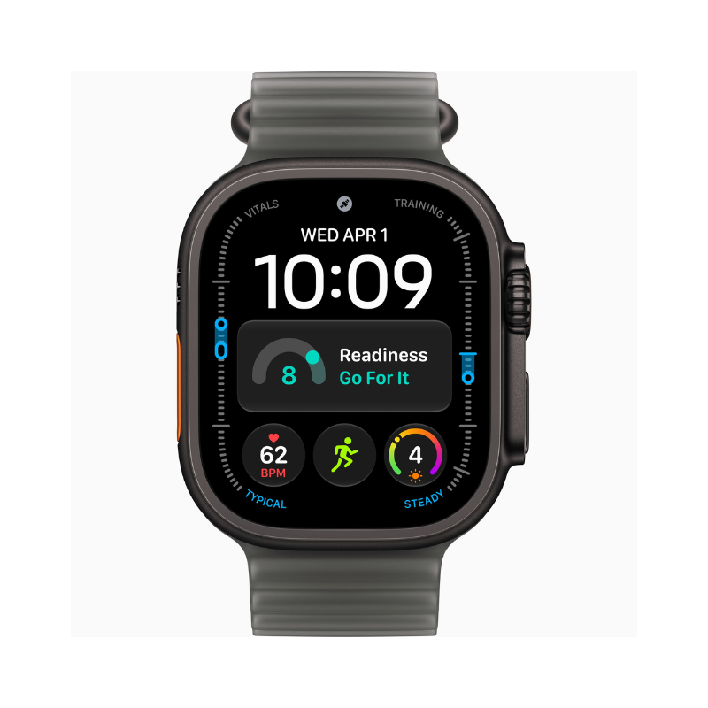 Apple Watch Ultra 4 GPS + Cellular 49mm Black Titanium Case with Translucent Black Ocean Band - Black