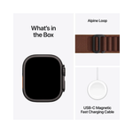 Apple Watch Ultra 4 GPS + Cellular 49mm Black Titanium Case with Burgundy Alpine Loop - M - Burgundy