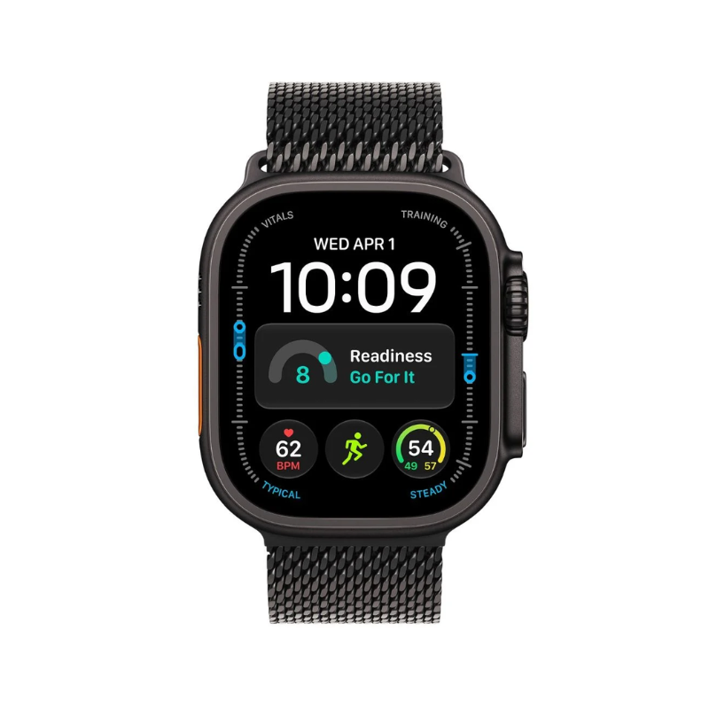 Apple Watch Ultra 4 GPS + Cellular 49mm Black Titanium Case with Black Titanium Milanese Loop - L