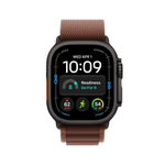 Apple Watch Ultra 4 GPS + Cellular 49mm Black Titanium Case with Burgundy Alpine Loop - M - Burgundy