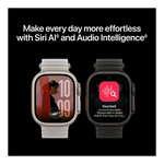 Apple Watch Ultra 4 GPS + Cellular 49mm Natural Titanium Case with Translucent Grey Ocean Band - Gray