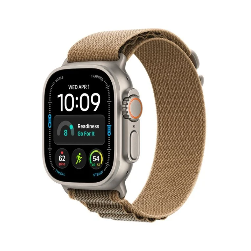 Apple Watch Ultra 4 GPS + Cellular 49mm Natural Titanium Case with Desert Alpine Loop - M - Desert
