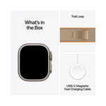 Apple Watch Ultra 4 GPS + Cellular 49mm Natural Titanium Case with Sand Trail Loop - M/L - Sand