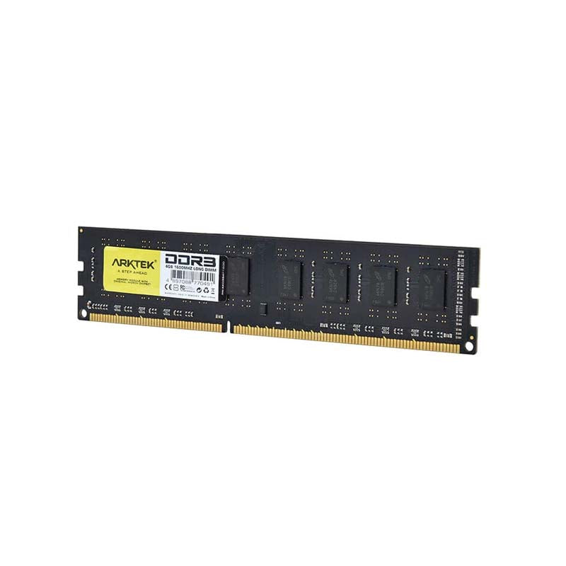 Arktek Memory 4GB DDR3 PC-1600 DIMM RAM Module for PC - Black