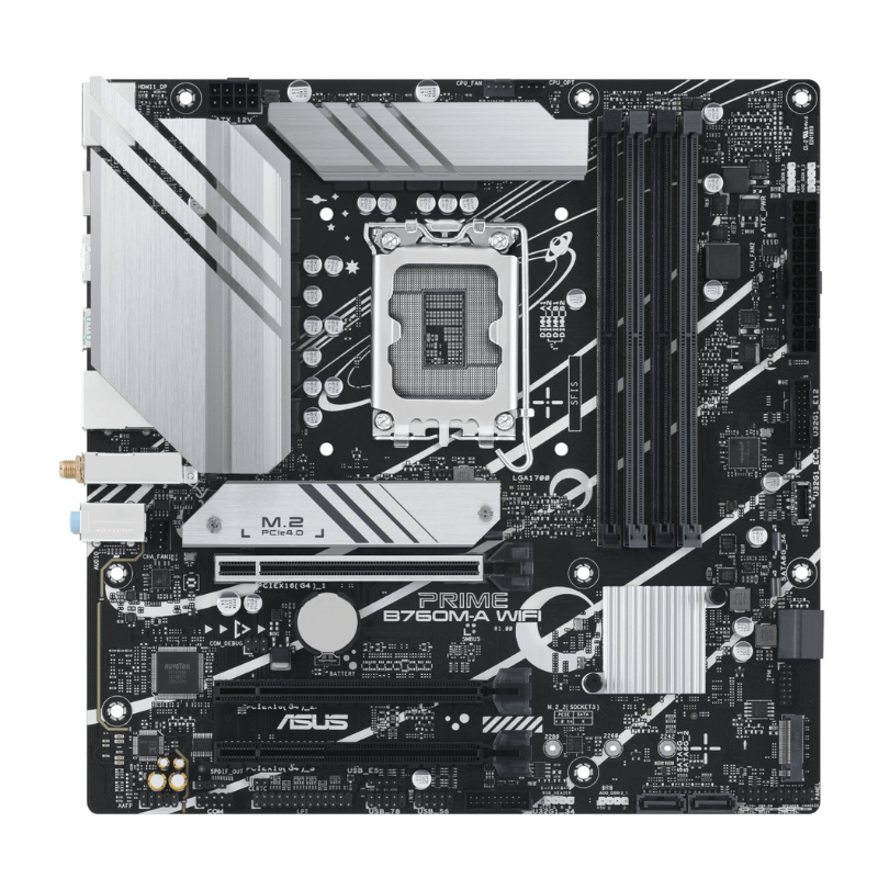 Asus Prime B760M-A WIFI Intel LGA1700 M-ATX Motherboard - Black