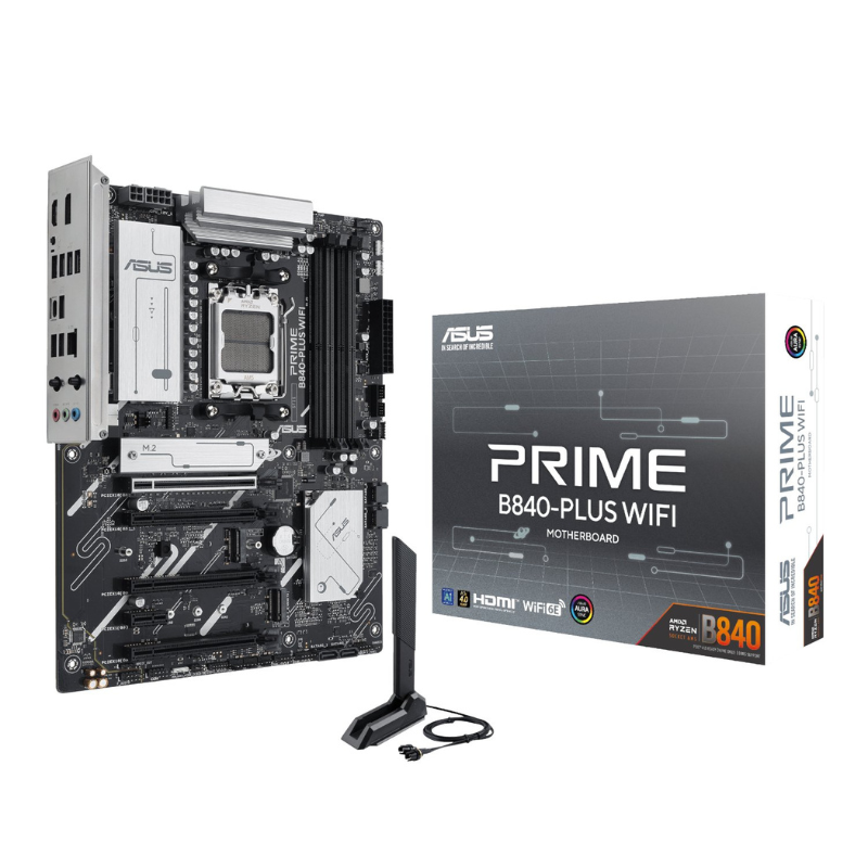 Asus Prime B840-PLUS WIFI AMD AM5 ATX Gaming Motherboard - Black
