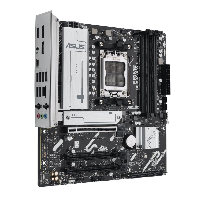 Asus Prime B840M-A WIFI M-ATX Gaming Motherboard - Black/Grey