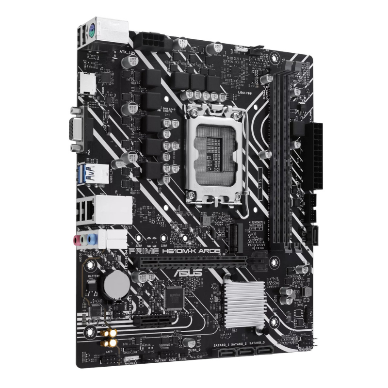 Asus Prime H610M-K ARGB Intel LGA1700 M-ATX Motherboard - Black