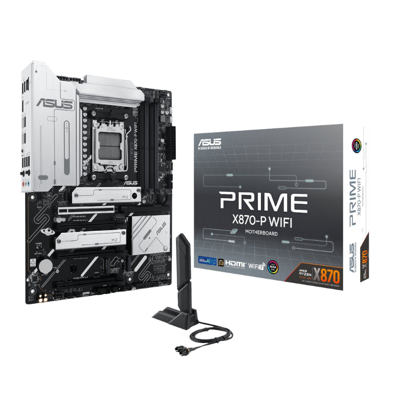 Asus Prime X870-P WIFI ATX Gaming Motherboard - Black/Grey