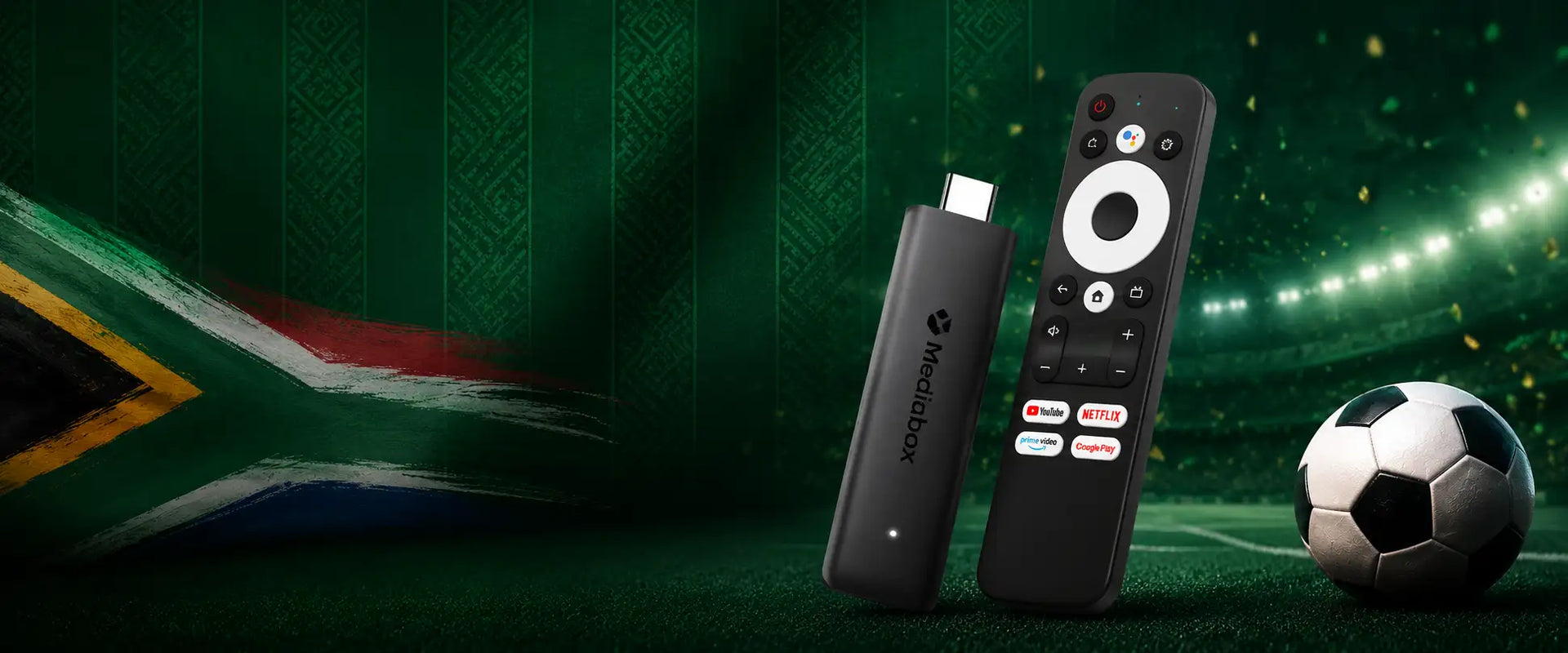 Black mediacom streaming stick and remote control set
