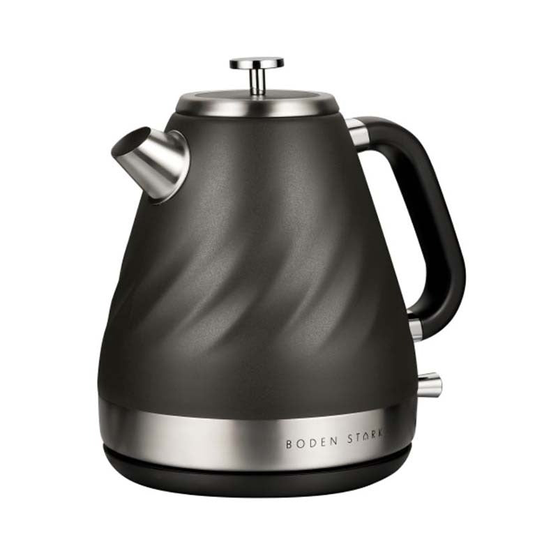 Boden Stark 1.7L Stainless Steel Kettle - Charcoal - Grey