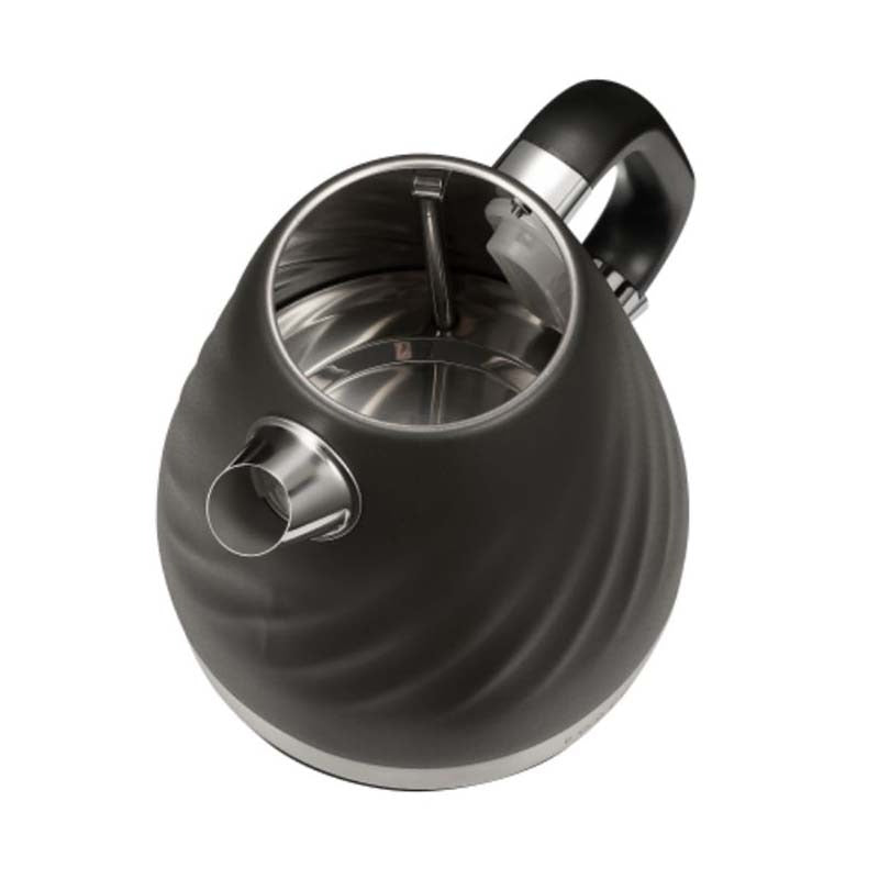 Boden Stark 1.7L Stainless Steel Kettle - Charcoal - Grey