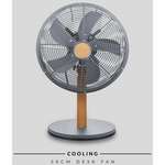 Boden Stark 30cm Oscillating Desk Fan with 3 Speeds - Kitchen and Home
