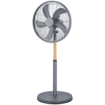 Boden Stark 40cm Stand Fan 50W 5 Blades Adjustable Height - Grey - Kitchen and Home