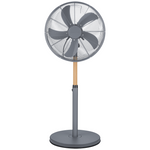 Boden Stark 40cm Stand Fan 50W 5 Blades Adjustable Height - Grey - Kitchen and Home