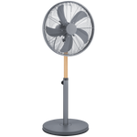 Boden Stark 40cm Stand Fan 50W 5 Blades Adjustable Height - Grey - Kitchen and Home