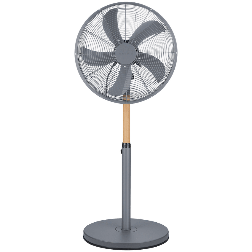 Boden Stark 40cm Stand Fan 50W 5 Blades Adjustable Height - Grey - Kitchen and Home