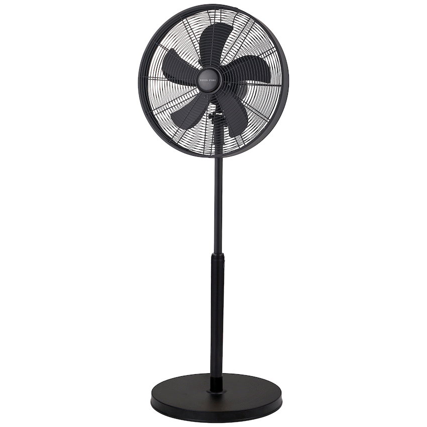 Boden Stark 45cm Stand Fan - Black - Black - Kitchen and Home