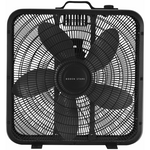 Boden Stark 50cm Box Fan 3-Speed Floor Fan - Black - Black - Kitchen and Home