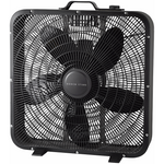 Boden Stark 50cm Box Fan 3-Speed Floor Fan - Black - Black - Kitchen and Home