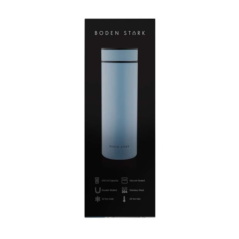 Boden Stark 650ml Travel Flask - Pastel Blue - Blue