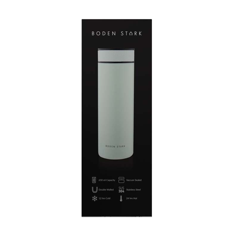 Boden Stark 650ml Travel Flask - Pastel Green - Green