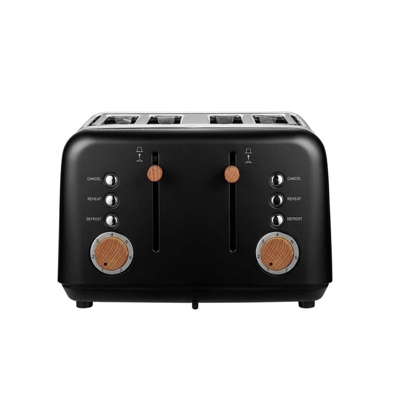 Boden Stark Anson Collection 4 Slice Stainless Steel Toaster - Black - Black