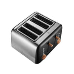 Boden Stark Anson Collection 4 Slice Stainless Steel Toaster - Black - Black