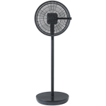 Boden Stark LED Display Stand Fan - Black - Black - Kitchen and Home