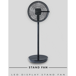 Boden Stark LED Display Stand Fan - Black - Black - Kitchen and Home