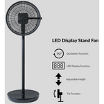 Boden Stark LED Display Stand Fan - Black - Black - Kitchen and Home