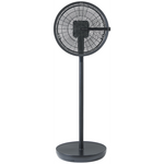 Boden Stark LED Display Stand Fan - Black - Black - Kitchen and Home
