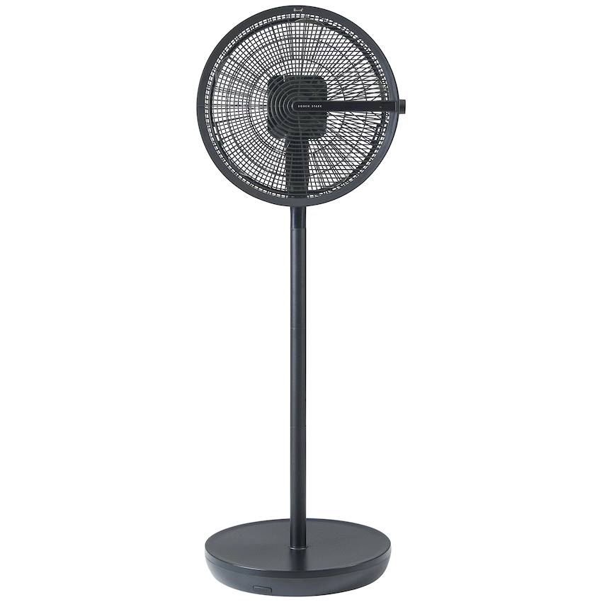 Boden Stark LED Display Stand Fan - Black - Black - Kitchen and Home