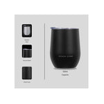 Boden Stark Stainless steel 350 ml Tumbler Flask - Black - Black